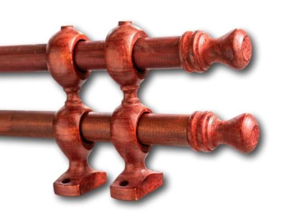 Kit de madera doble con soporte torneado